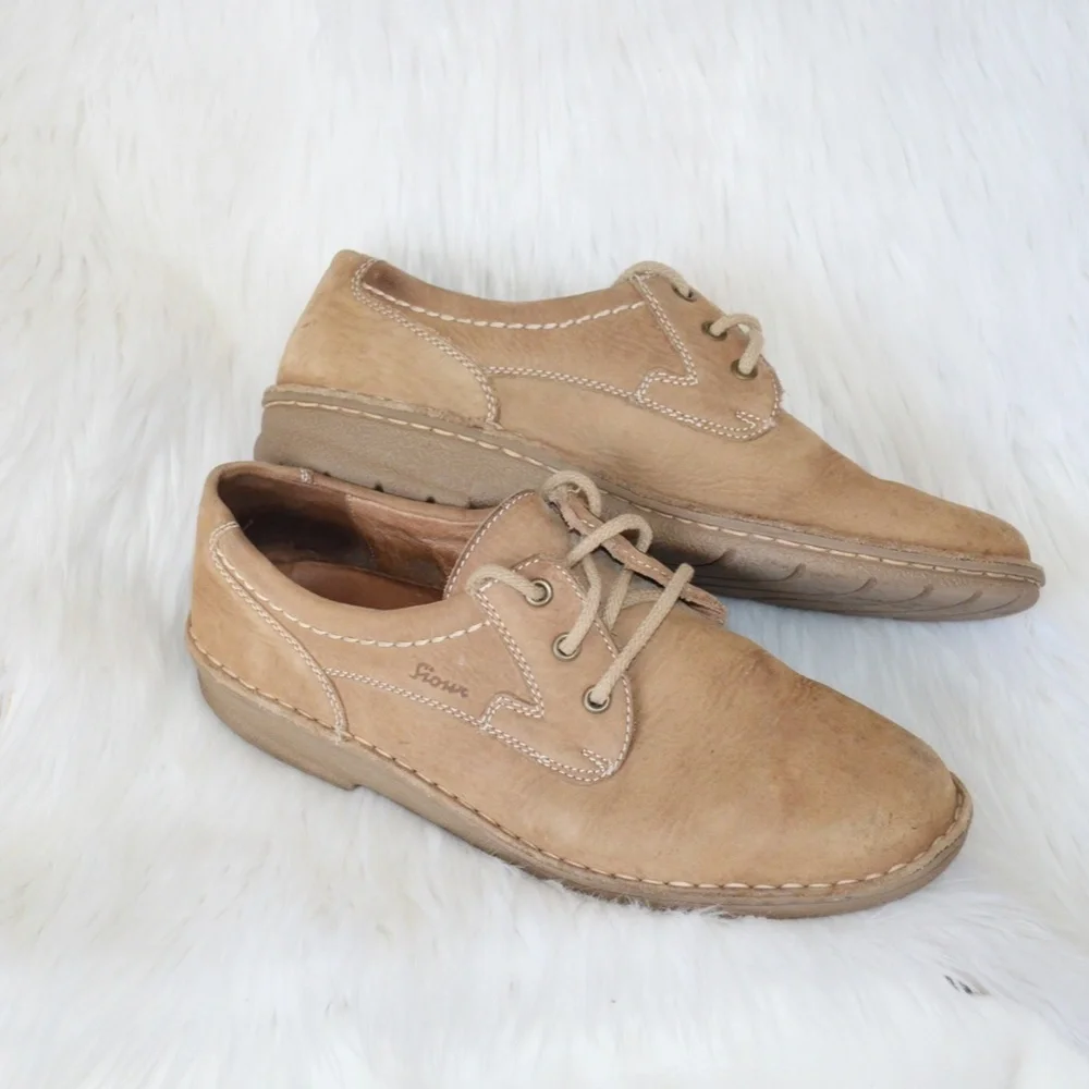Sioux Germany tan leather casual Oxford shoes sz 9‎